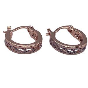 Women's Hoop Earrings Gold Platinum Filled Rose‎ Gold & Sliver Tone